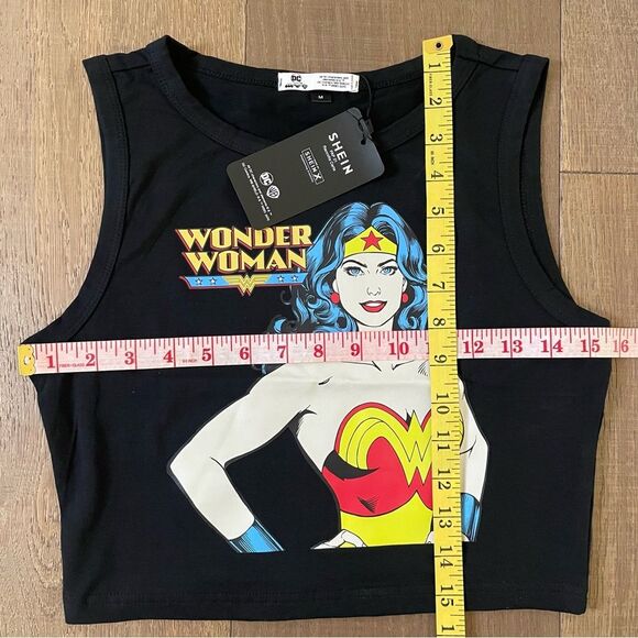 DC Comics By Shein Women Core X  Hero Cartoon Character Tank Top Black (Size M) - Picture 12 of 12